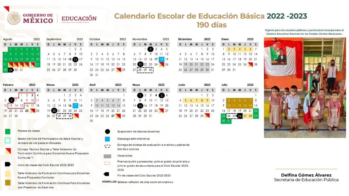 Propuesta Calendario Escolar 2022 A 2023 Sep En Pdf Para Descargar Unión Guanajuato 1839