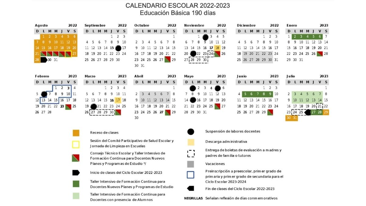 Sep Publica El Calendario Oficial Para El Ciclo Escolar A Uni N Guanajuato