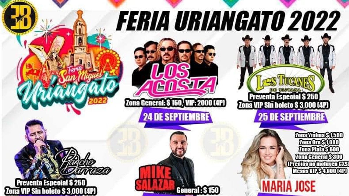 Feria San Miguel Uriangato 2022. Cartel oficial y fecha inicial