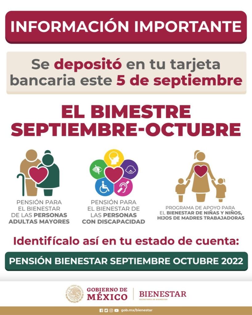 ¿Cuándo llega el apoyo de Bienestar para discapacitados septiembre 2022