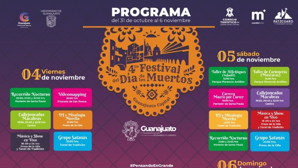 Programa Festival del Día de los Muertos Guanajuato Capital 2022